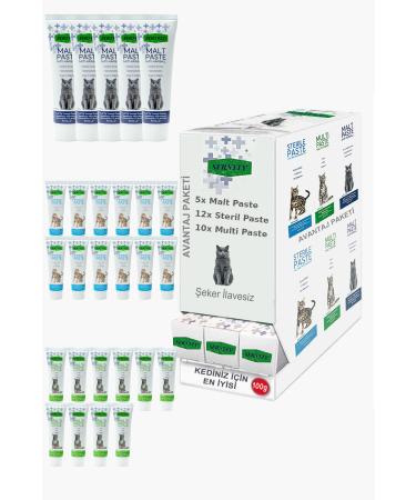 Sernely Cat Vitamin Advantage Package (Sterile Paste 12x100gr Malt Paste 7x100gr Multi Paste 6x100gr)-105