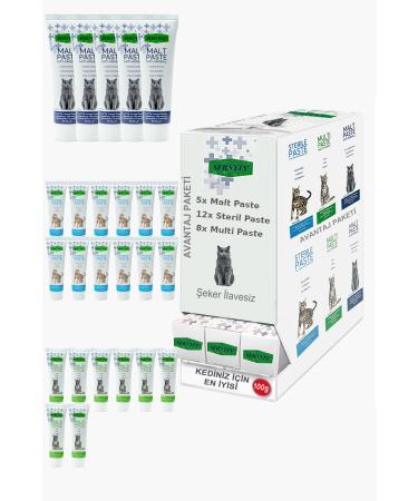Sernely Cat Vitamin Advantage Package (Sterile Paste 12x100gr Multi Paste 5x100gr Malt Paste 1x100gr)-336