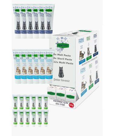 Sernely Cat Vitamin Advantage Package (Multi Paste 5x100gr Sterile Paste 4x100gr Malt Paste 2x100gr)-1628