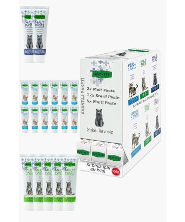 Sernely Cat Vitamin Advantage Package (Malt Paste 12x100gr Multi Paste 10x100gr Sterile Paste 6x100gr)-125