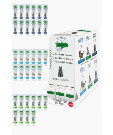 Sernely Cat Vitamin Advantage Package (Malt Paste 12x100gr Sterile Paste 11x100gr Multi Paste 10x100gr)-016