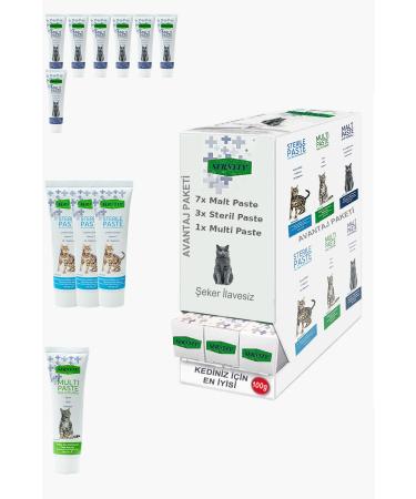 Sernely Cat Vitamin Advantage Package (Sterile Paste 5x100gr Malt Paste 5x100gr Multi Paste 3x100gr)-1620