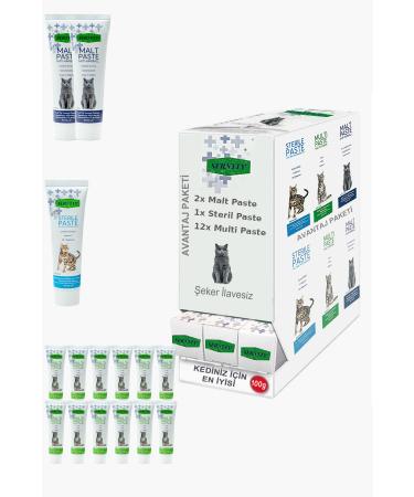 Sernely Cat Vitamin Advantage Package (Sterile Paste 4x100gr Malt Paste 2x100gr Multi Paste 1x100gr)-1691
