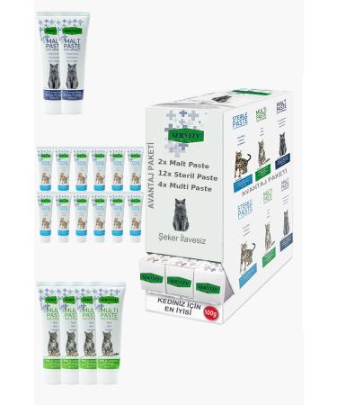Sernely Cat Vitamin Advantage Package (Sterile Paste 11x100gr Multi Paste 6x100gr Malt Paste 3x100gr)-570