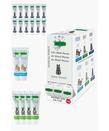 Sernely Cat Vitamin Advantage Package (Multi Paste 12x100gr Sterile Paste 11x100gr Malt Paste 9x100gr)-025