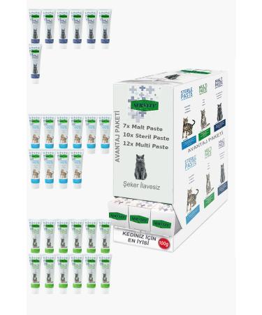 Sernely Cat Vitamin Advantage Package (Multi Paste 12x100gr Sterile Paste 11x100gr Malt Paste 6x100gr)-103