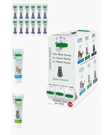 Sernely Cat Vitamin Advantage Package (Multi Paste 12x100gr Sterile Paste 5x100gr Malt Paste 2x100gr)-285