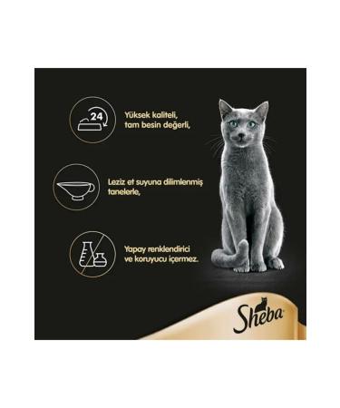 SHEBA Cat Pouch Multipack Meaty Varieties 4 X 85 gr X 4 Pieces - Buy Online on GoSupps.com