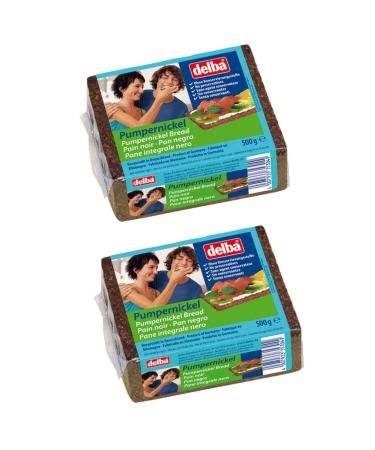 Delba Pumpernickel / Whole Grain Black Rye 500 Gr X 2 Pcs Advantage Package