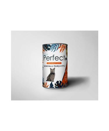 PERFECT 12 Pieces 400 Gr Piece Salmon Fish Food 12 Pieces Wet Canned Cat Food