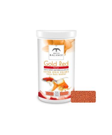 White Balance Goldfish Gold Red Pellets Food 250ml
