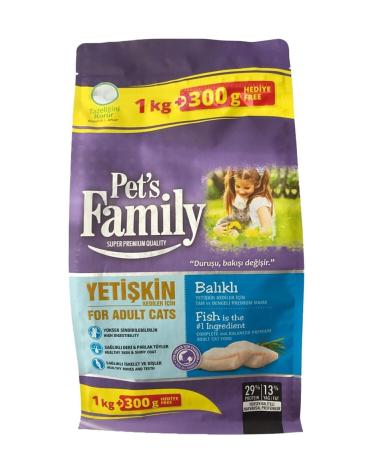 Pets Family Super Premium Fish Adult Cat Food 1300 G