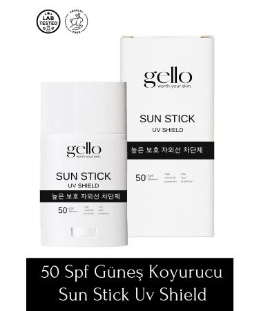 GELLO 2-Pack Stick Sun Cream 50 Spf - Sun Stick Uv Shield (2 Pieces) - Buy Online on GoSupps.com