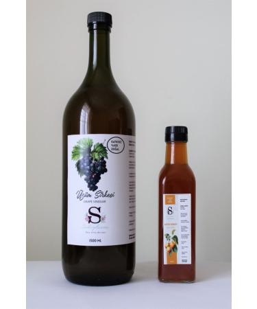 Suheylaana Natural Grape Vinegar 1500 Ml - Natural Apricot Vinegar 250 Ml