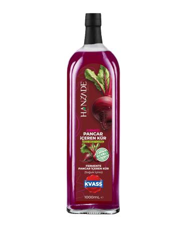 Hanzade Herbal Beet Kvass Fermented Red Beetroot Cure 1 Liter Glass Bottle - Buy Online on GoSupps.com