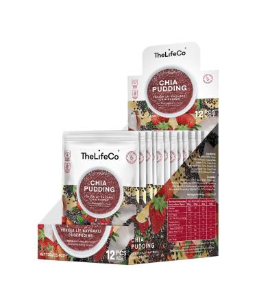 TheLifeCo Chia Pudding (HIGH FIBER PUDDING MIX) 57 G-12 Box (LOW CALORIE VEGAN GLUTEN-FREE)