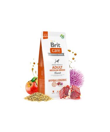 UDMK STORE Brit Care Hypo-Allergenic Lamb Meat Medium Breed Adult Dog Food 12 Kg - Buy Online on GoSupps.com