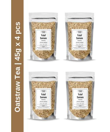TOS The Organic Spices Oat Straw Tea 45 gr x 4 Pieces | Oatstraw Tea | Avena sativa | Advantageous Set