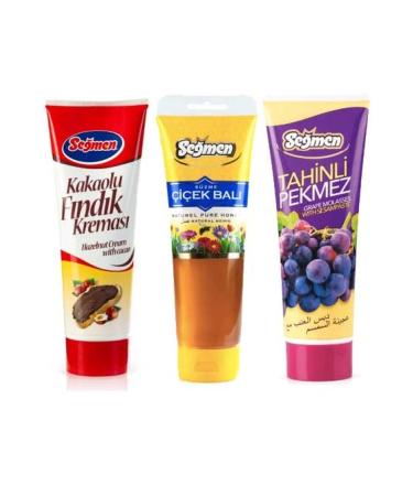 Se men Tahini Molasses Flower Honey and Cocoa Hazelnut Paste (3 pieces) Tube