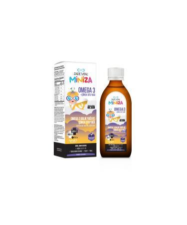 Zade Vital Miniza Omega 3 Black Cumin Oil Natural Lemon Flavored 150 Ml