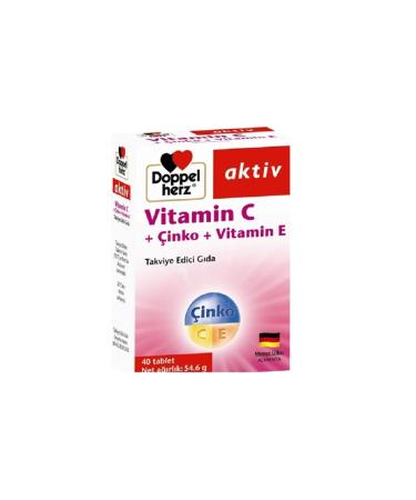 Doppelherz Active Vitamin C + Zinc + Vitamin E 40 Tablets