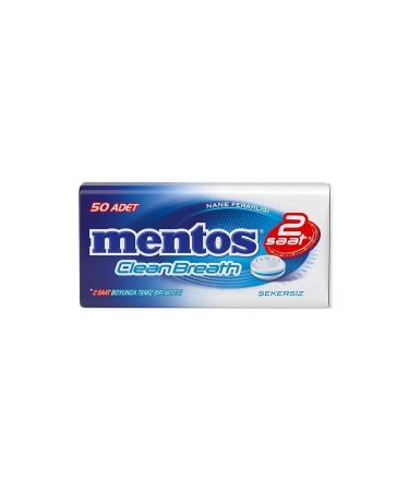 Mentos Clean Breath 2 Hours Mint Flavored Tin Box 12 Pieces 35 Gr.
