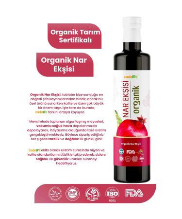 zadelife Organic Pomegranate Syrup FDA Approved 700 gr - Buy Online on GoSupps.com