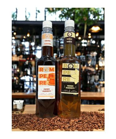 ROMPERE CARAMEL AND VANILLA FLAVOURED COFFEE COCKTAIL SYRUP 750 ml