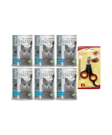 Daisy Sterile Salmon Cat Canned Food 6x400g And Nail Clippers