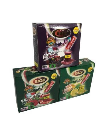 Koza Black Mulberry-Rosehip-Mint Lemon Single Use Drink Powder 3 Packs - Buy Online on GoSupps.com
