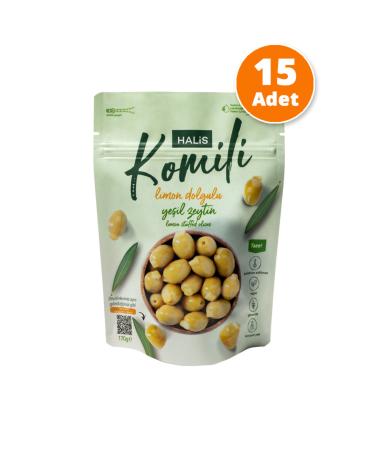 Komili Lemon Stuffed Green Olives 15x170g