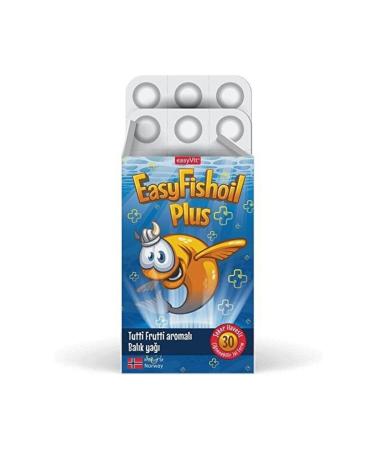 EASYVIT Easyfishoil Plus Tutti Frutti Flavored 30 Chewable Gel Form