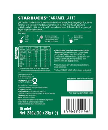 Starbucks Caramel Latte Premium Coffee Mix 21.5 Gr X 10 Packs - Buy Online on GoSupps.com