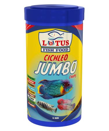 Lotus Cichlid Jumbo Chips 250 Ml Large Protein Fish Food