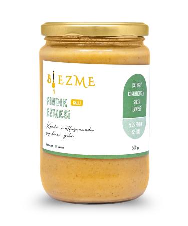 Bi Ezme Sugar-Free Additive-Free Homemade Honey Hazelnut Paste 500 Gr