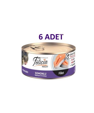 Felicia Grain-Free Fillet Salmon Infertile Cat Canned Food 6 Pieces 85 Gr