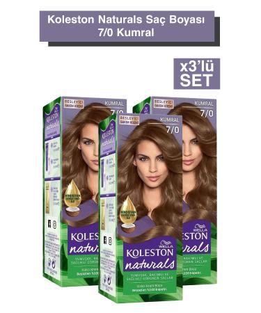 Wella Koleston Naturals Hair Dye 7/0 Blonde X3 Set