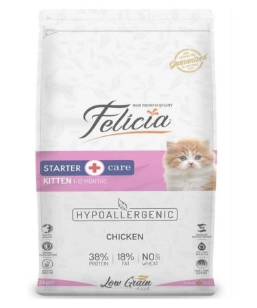Felicia Low Grain Hypoallergenic Chicken Kitten Cat Food 2 Kg