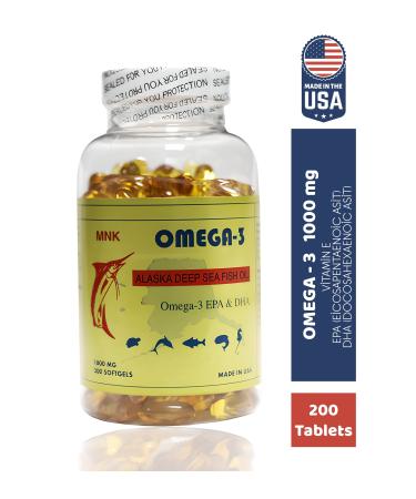 Mnk Omega 3 1000mg 200 Capsules