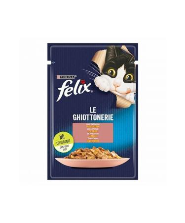 FELIX Pouch Adult Cat Canned Food with Salmon 12 Pieces 85 gr