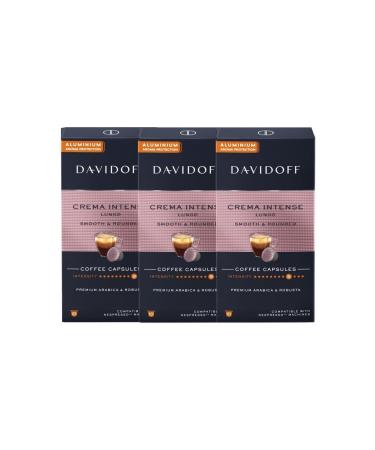 Davidoff Crema Intense Lungo Smooth & Rounded Aluminium Coffee Capsules 10 pcs 3x10