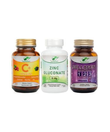 Yurdavit Vitamin C 1000 Mg 50 Tabs Zinc Gluconate Zinc Gluconate 120 Tabs Collagen Collagen 50 Tablets