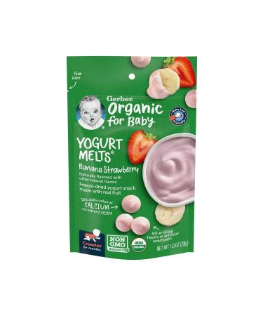Gerber Organic Yogurt Melts Banana Strawberry 28 gr