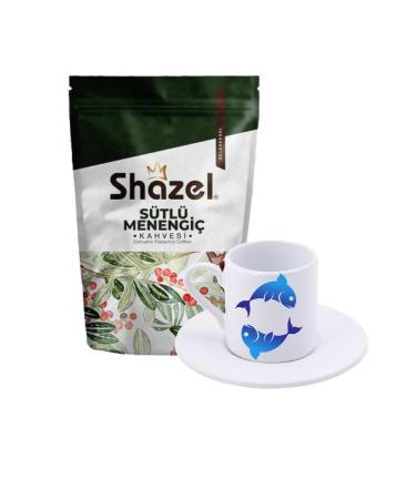 Shazel Milky Menengi Coffee 200 gr + Fish Patterned Turkish Coffee Cup