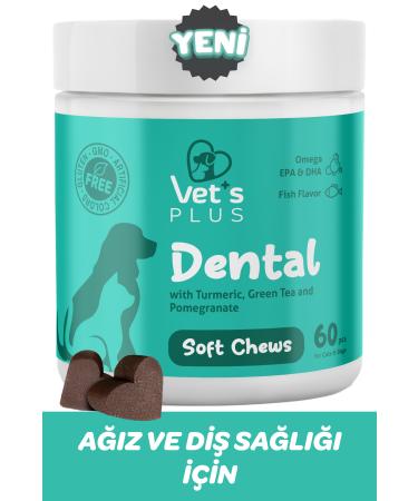 Vet's Plus Dental Chewable Tablets 60's (CATS AND DOGS CHINESE DENTAL CARE)