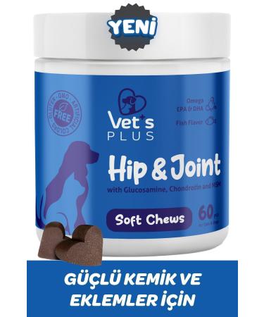 Vet's Plus Hip&joint Chewable Tablet 60's (JOINT SUPPORT FOR CATS AND DOGS)