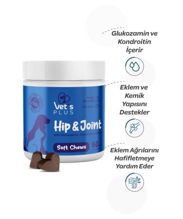 Vet's Plus Hip&joint Chewable Tablet 60's (JOINT SUPPORT FOR CATS AND DOGS) - Buy Online on GoSupps.com