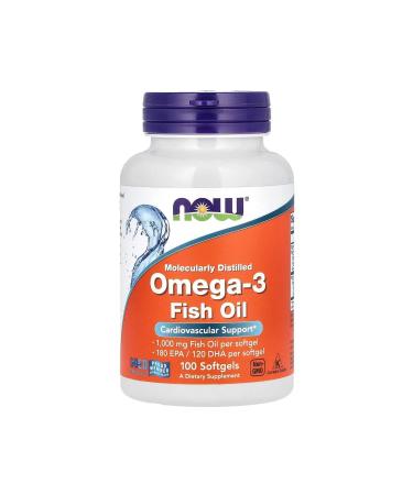 Now Foods Foods Omega3 fish oil 1000 mg 100 Softgels