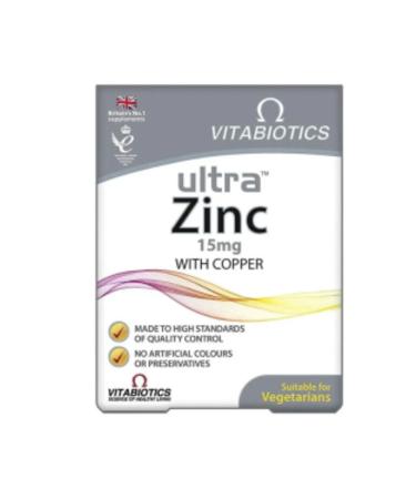 Vitabiotics Ultra Zinc 15 mg With Copper 60 Tablets
