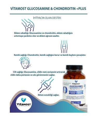 Vitamost GLUCOSAMINE & CHONDROITIN PLUS 120 TABLET 1500 MG - Buy Online on GoSupps.com